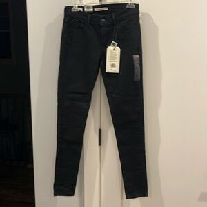 Levi’s Super Skinny 710 5 Pocket Black Jeans Size 29x30 NWT